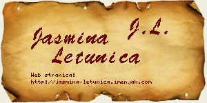 Jasmina Letunica vizit kartica